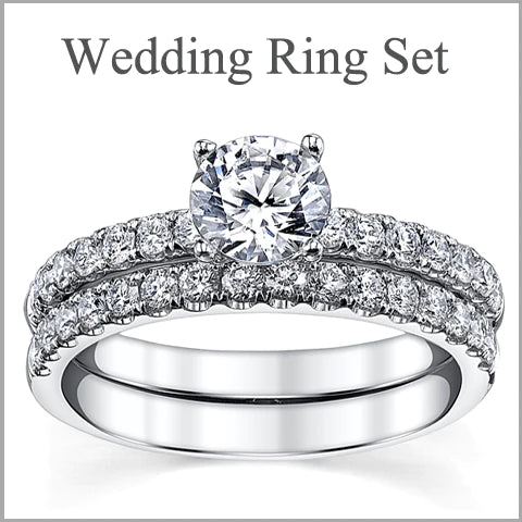 Cubic Zirconia Wedding Ring Sets