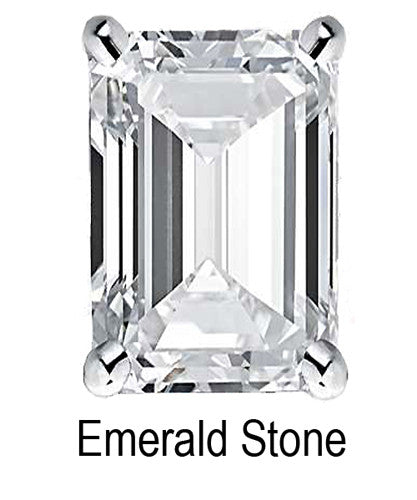 7mm x 5mm Emerald Stone Cubic Zirconia Stone - 1.0 Carat Loose Stone