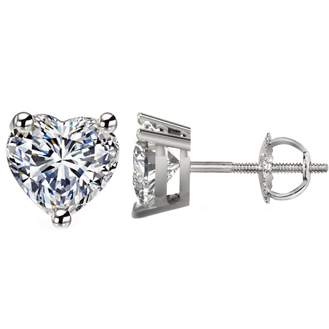 PLATINUM 950 HEART. Choose From 0.25 CTW To 10.00 CTW