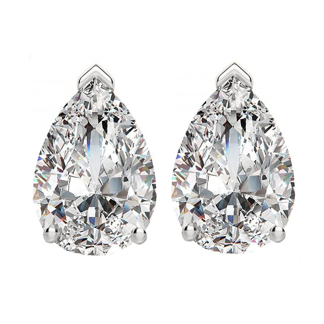 PLATINUM 950 PEAR. Choose From 0.25 CTW To 10.00 CTW