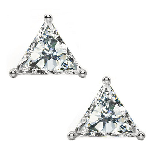 PLATINUM 950 TRIANGLE. Choose From 0.25 CTW To 10.00 CTW