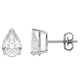 Platinum 3-Prong Basket Push Back Tear Drop Stud Earrings.  Available From .25 Carat To 10 Carat.
