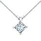 14 KARAT WHITE GOLD PRINCESS PENDANT WITH ROLO CHAIN. BUILD YOUR OWN PENDANT.