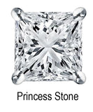 7.5mm Princess Stone Cubic Zirconia Stone -  2.0 Carat Loose Stone.