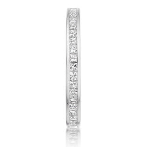 Eternity Band With Princess Channel Set Stones In 1 Carat Total Weight.