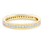 Yellow Gold Eternity Band With Princess Channel Set Stones In 1 Carat Total Weight.