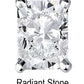6.5mm x 4.5mm Radiant Stone Cubic Zirconia Stone -  0.75 Carat Loose Stone.