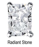 6.5mm x 4.5mm Radiant Stone Cubic Zirconia Stone -  0.75 Carat Loose Stone.
