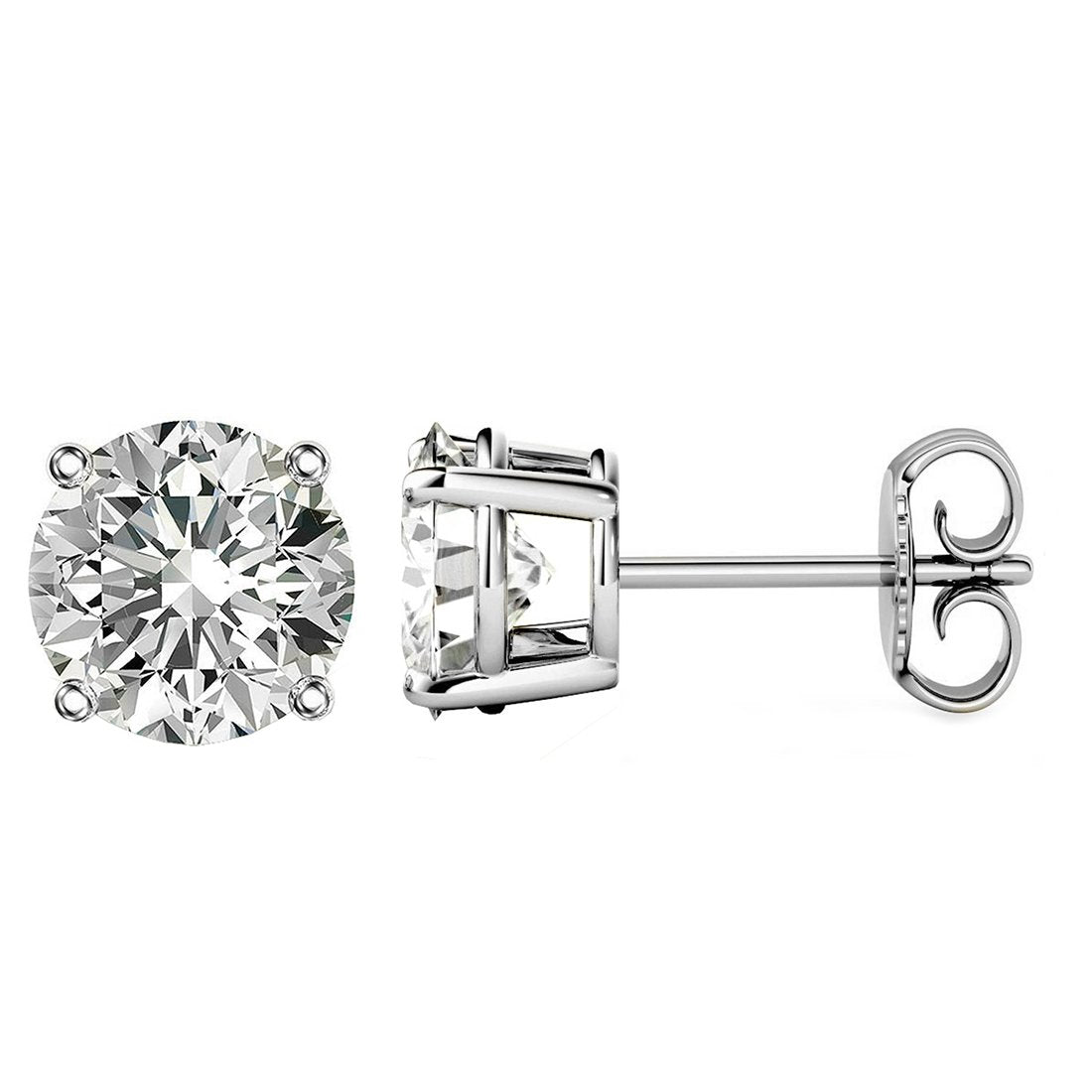 PLATINUM 950 4-PRONG ROUND. Choose From 0.25 CTW To 10.00 CTW