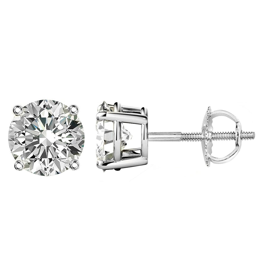 PLATINUM 950 4-PRONG ROUND. Choose From 0.25 CTW To 10.00 CTW