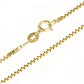14 KARAT YELLOW GOLD ROUND BEZEL PENDANT WITH BOX CHAIN. BUILD YOUR OWN PENDANT.